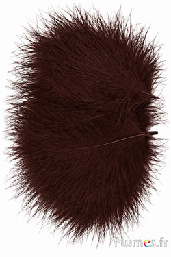 Pute Marabu - 8-12 cm - kaffee